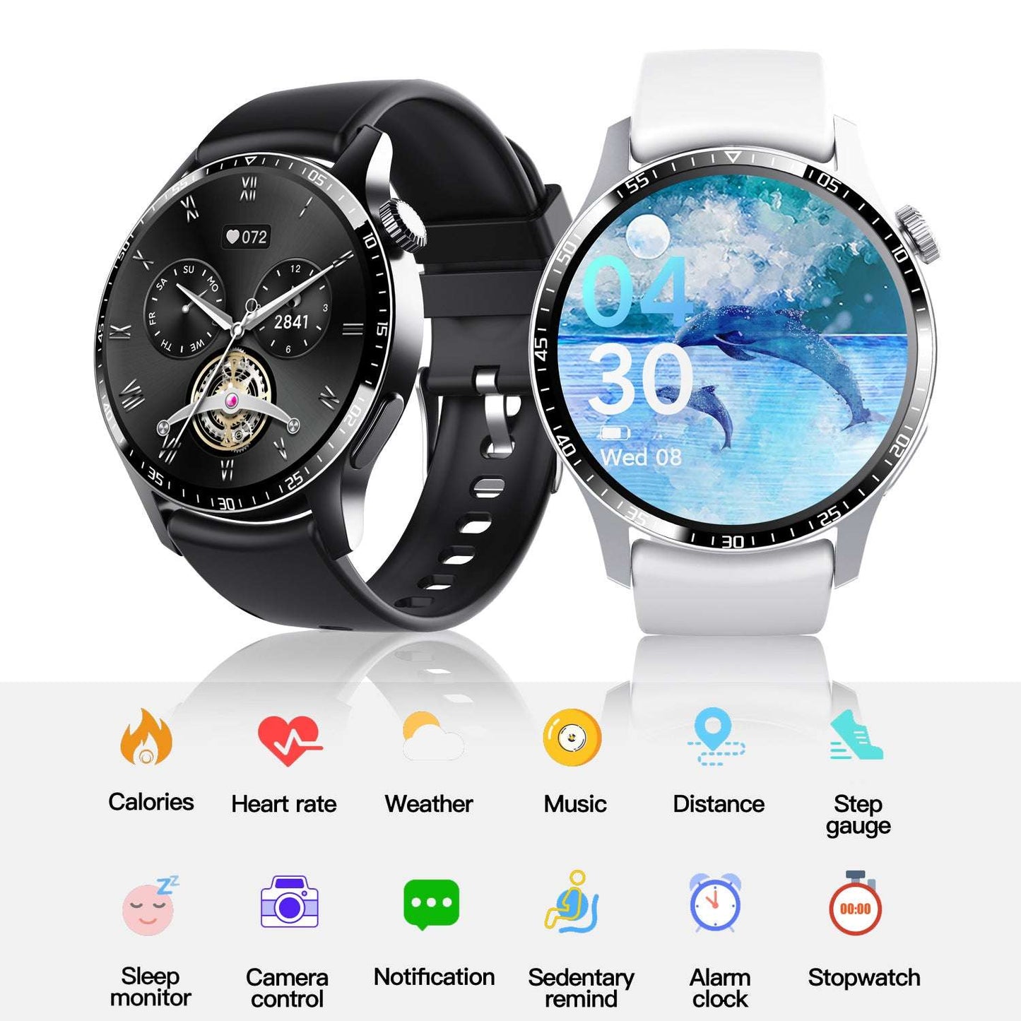 AVINMER AC01 smart watch blood oxygen, blood sugar, temperature detection, Bluetooth call, 150 sports tracking
