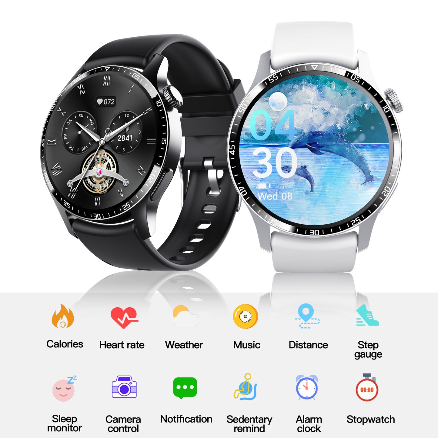 AVINMER AC01 smart watch blood oxygen, blood sugar, temperature detection, Bluetooth call, 150 sports tracking